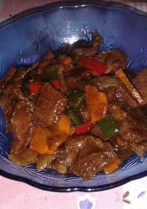 Foto resep Sapi lada hitam ala mahasiswi
