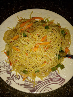 A picture of Vegetable spaghetti😋😋😋.