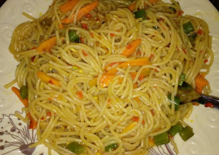 Recipe: Yummy Vegetable spaghetti😋😋😋 This is A Recipe That Has Been Tested  From My Kitchen !!