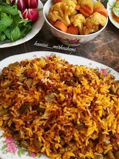 عکسی از دستور لوبیا پلو