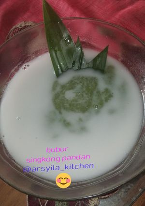 Foto resep Bubur singkong pandan