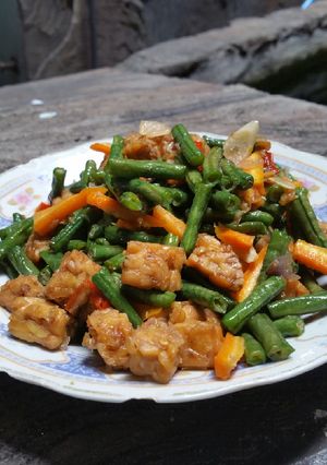 Foto resep Tumis kacang panjang tempe