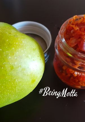 A picture of Fresh Raw Mango Pickle.