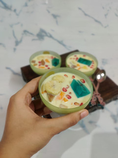 A picture of Fruit Custard/ Fruit Salad.