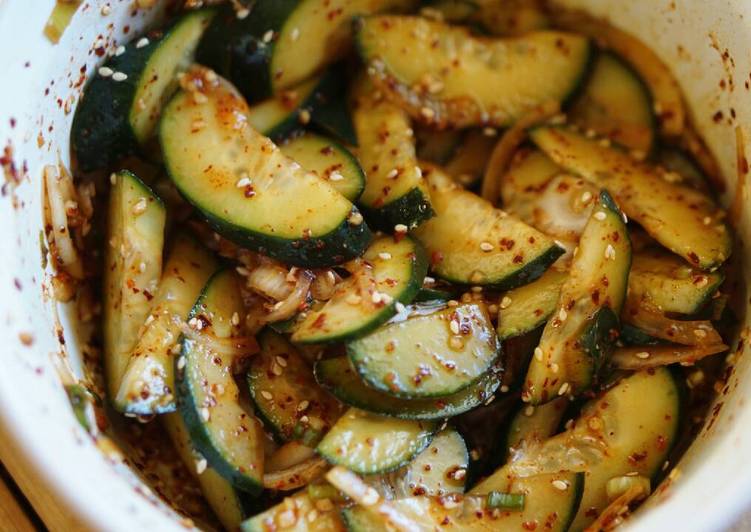 Recipe of Delicious Spicy cucumber side dish 오이무침