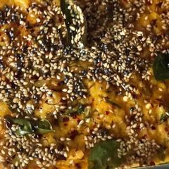 A picture of Poha fennel dhokla.