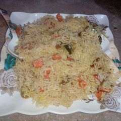 A picture of Carrots Achari palao.