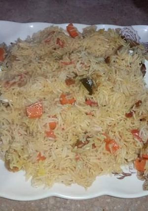 A picture of Carrots Achari palao.