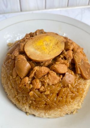 Foto resep Nasi Tim Ayam Jamur