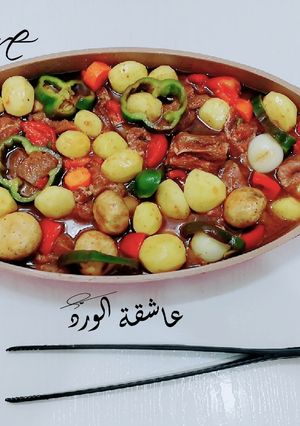 صورة لوصفة صينية اللحم بالخضار