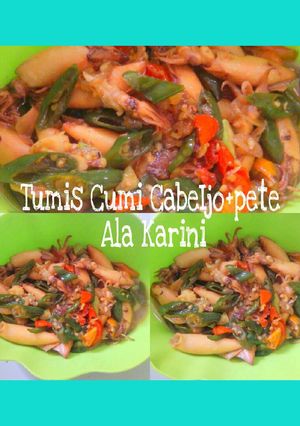 Foto resep Tumis cumi cabe ijo + pete