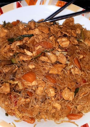 Kínai zöldséges üvegtészta recept fotója