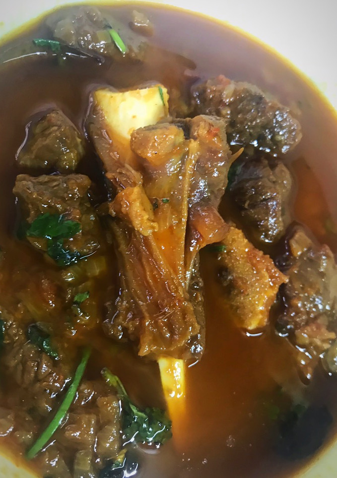 A picture of Mutton curry.