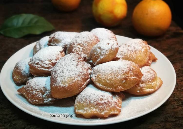 Buñuelos con licor de anís a la naranja