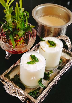 A picture of Smoke masala chaas /buttermilk (masala lassi).