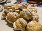 Una foto de crema chantilly