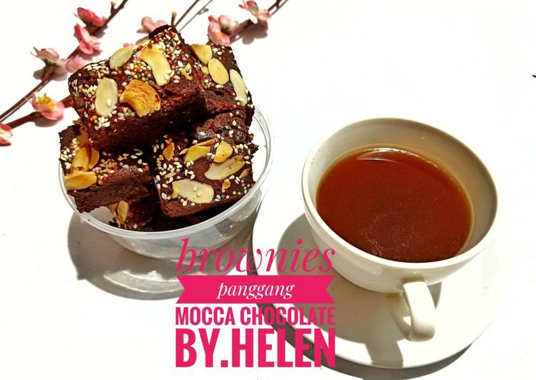 Resep Brownies mocca chocolate toping suka2 Anti Gagal