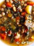Garbanzos, bacalao y patata