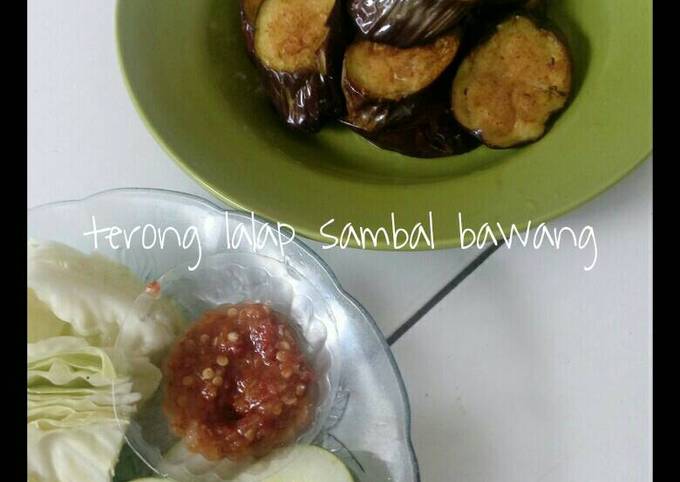 Terong lalap sambal bawang