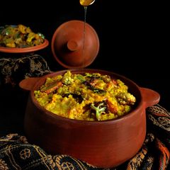 A picture of Bhog er khichuri.