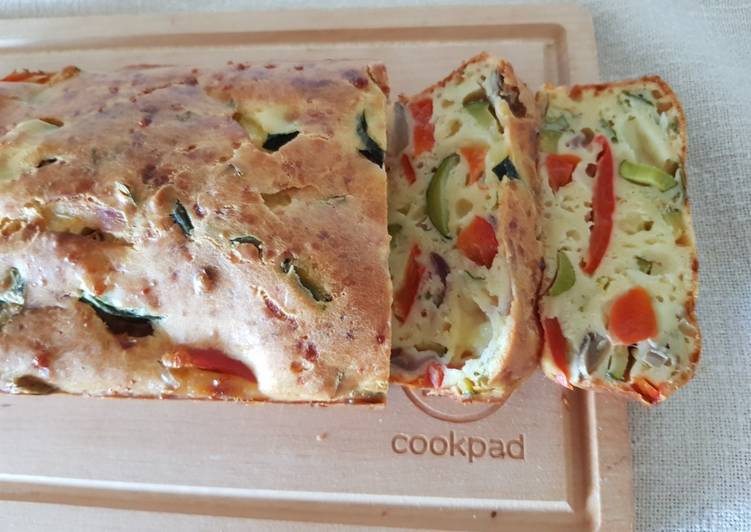 Plumcake salato con verdure 🥒🌶🍄