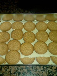Una foto de Tarta de queso con galletas