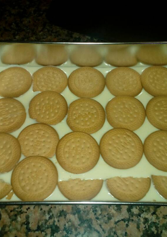 Una foto de Tarta de queso con galletas