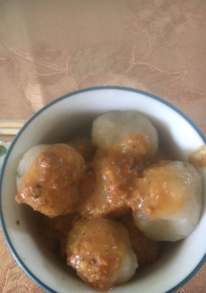 A picture of Cilok Ayam Bumbu Kacang.