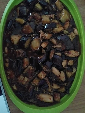 Cara Gampang Membuat Resep  Terong cumi asin pedas manis yang Enak Banget, Lezat