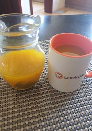 A picture of HerbalTurmericwater#theme challenge#stayhome.