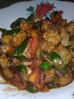 Foto resep Udang tempe cabe ijo saus tiram