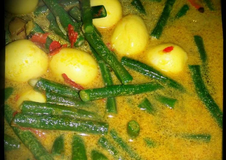 Resep Gulai Kacang Panjang Telur Puyuh Oleh Corina Masruroh Cookpad