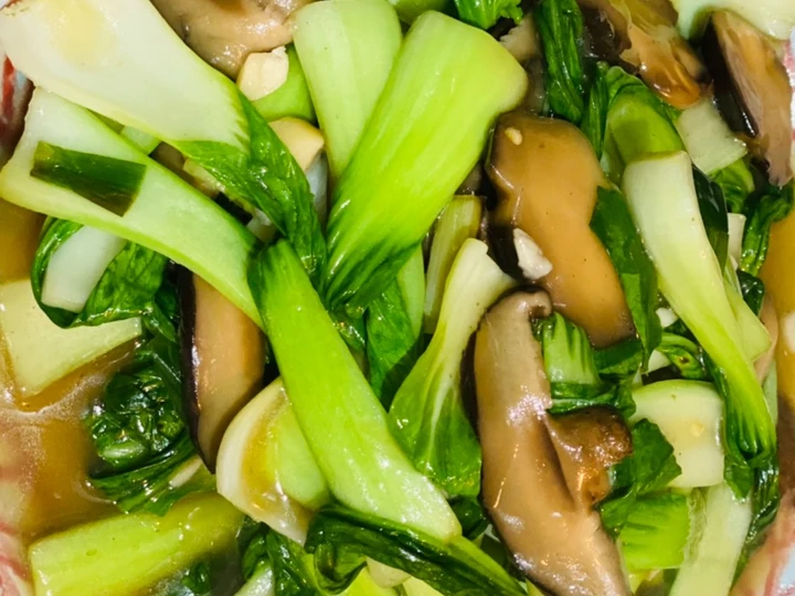 Easy Way Make Resep Sawi Pokcoy Tumis Saos Tiram dan Jamur (Chinese Food) the So Delicious Perfect