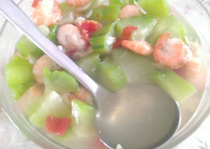 Resep Sayur bening labu udang yang Lezat Sekali