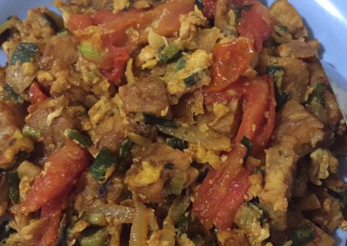 Resep Menu Diet Simple (Orak-Arik Tempe Telur), Lezat Sekali