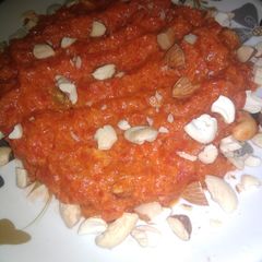 A picture of Dry fruit gajar ka halwa.
