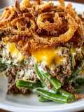 Cheesy Hamburger Green Bean Casserole