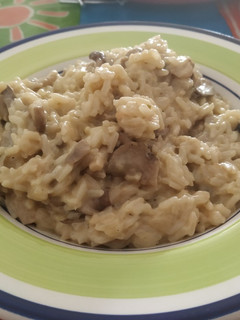 Una foto de Risotto de setas y permesano