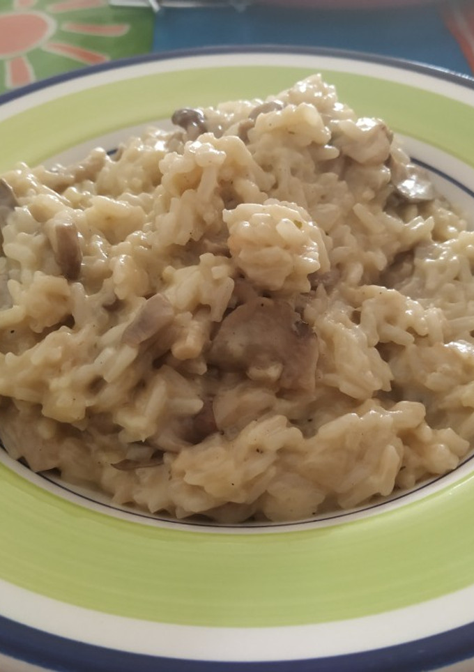 Una foto de Risotto de setas y permesano