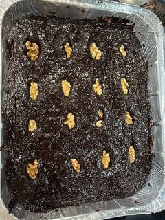 Una foto de Brownie de nueces