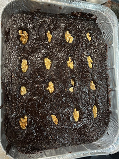 Una foto de Brownie de nueces