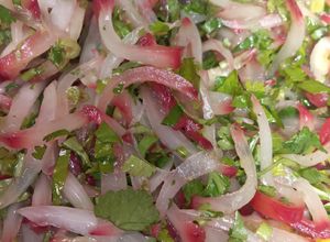 Una foto de Ensalada de cebolla en escabeche