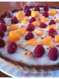 Crostata de melón y frambuesas
