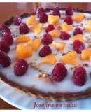 Crostata de melón y frambuesas