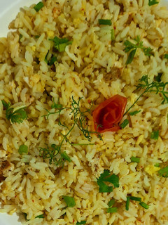 A picture of Instant Egg fried rice.