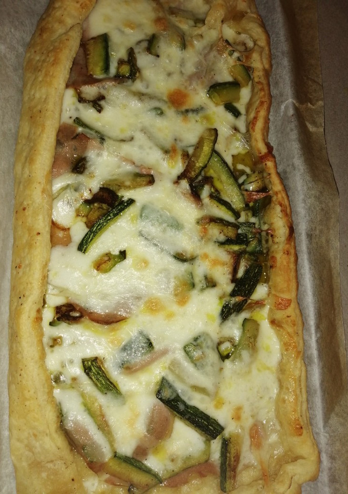 Foto di Torta salata con zucchine,mortadella e mozzarella