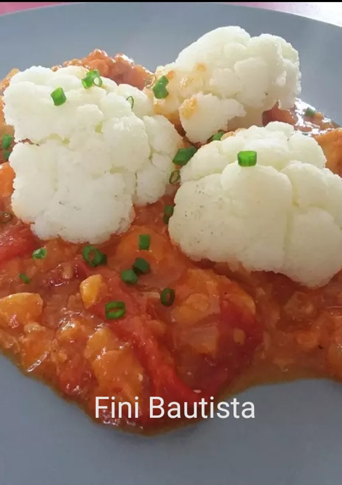 Una foto de Bacalao con coliflor