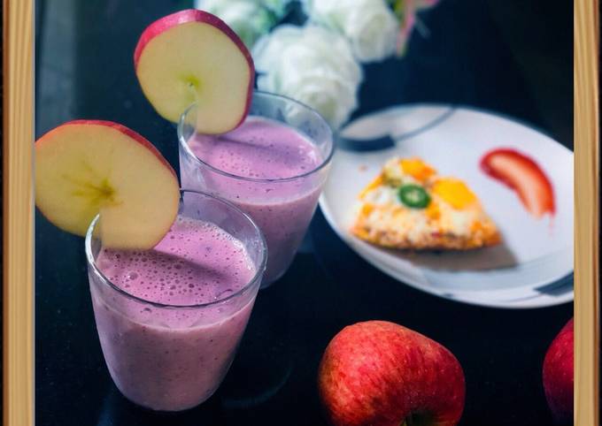 🍎 Raspberry Apple Smoothie with Bananas 🍌