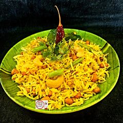 A picture of Lemon Rice - Chitranna Rice.