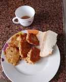 Tortitas de pollo asado